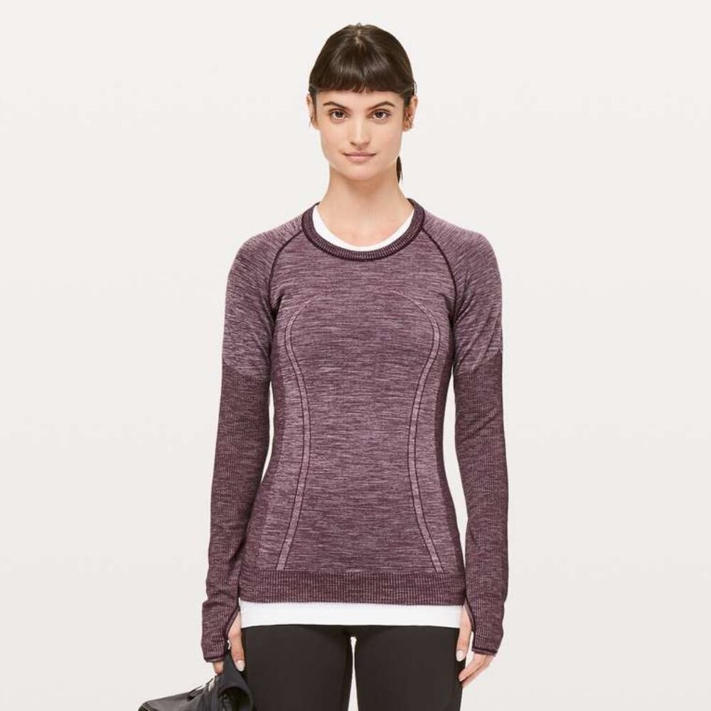 Lululemon Women's Swiftly Tech Wool Pullover II - Dark Red